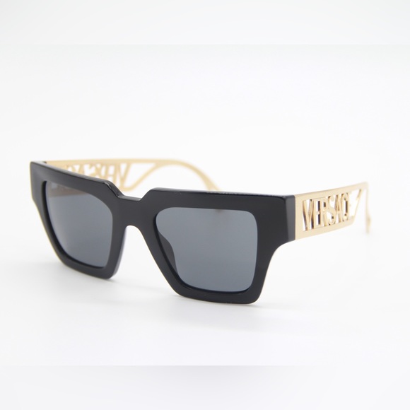 NEW VERSACE WOMEN’S SUNGLASSES VE4431 GB1/87 EYEWEAR VERSACE MOD 4431 BLACK - Picture 2 of 13